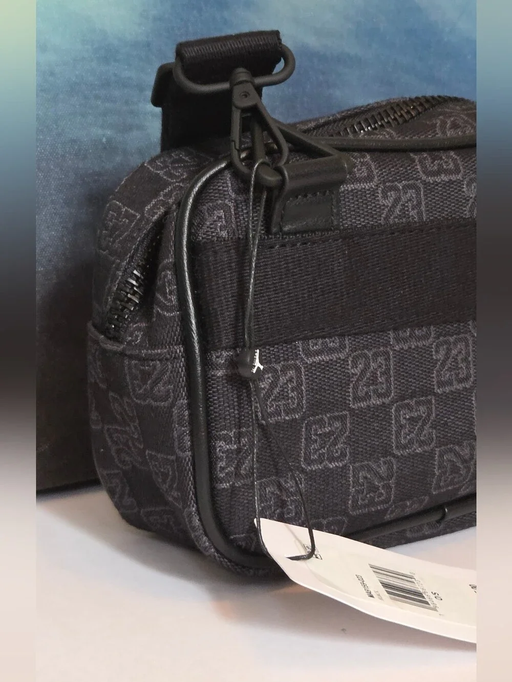 Jordan Black Gray 23 Patch Crossbody Belt Bag