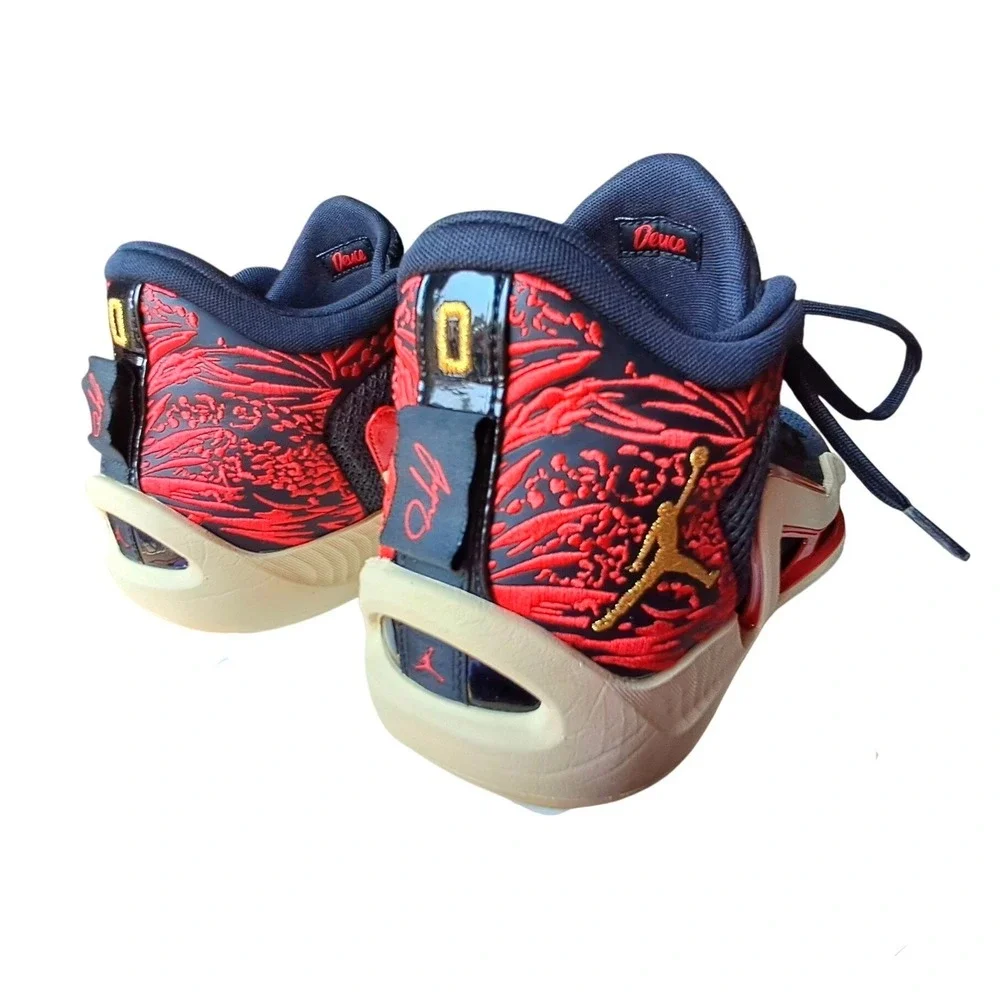 Jordan Tatum 1 Zoo Black University Red Men's Basketball Shoes DX5572-001 Sz 12