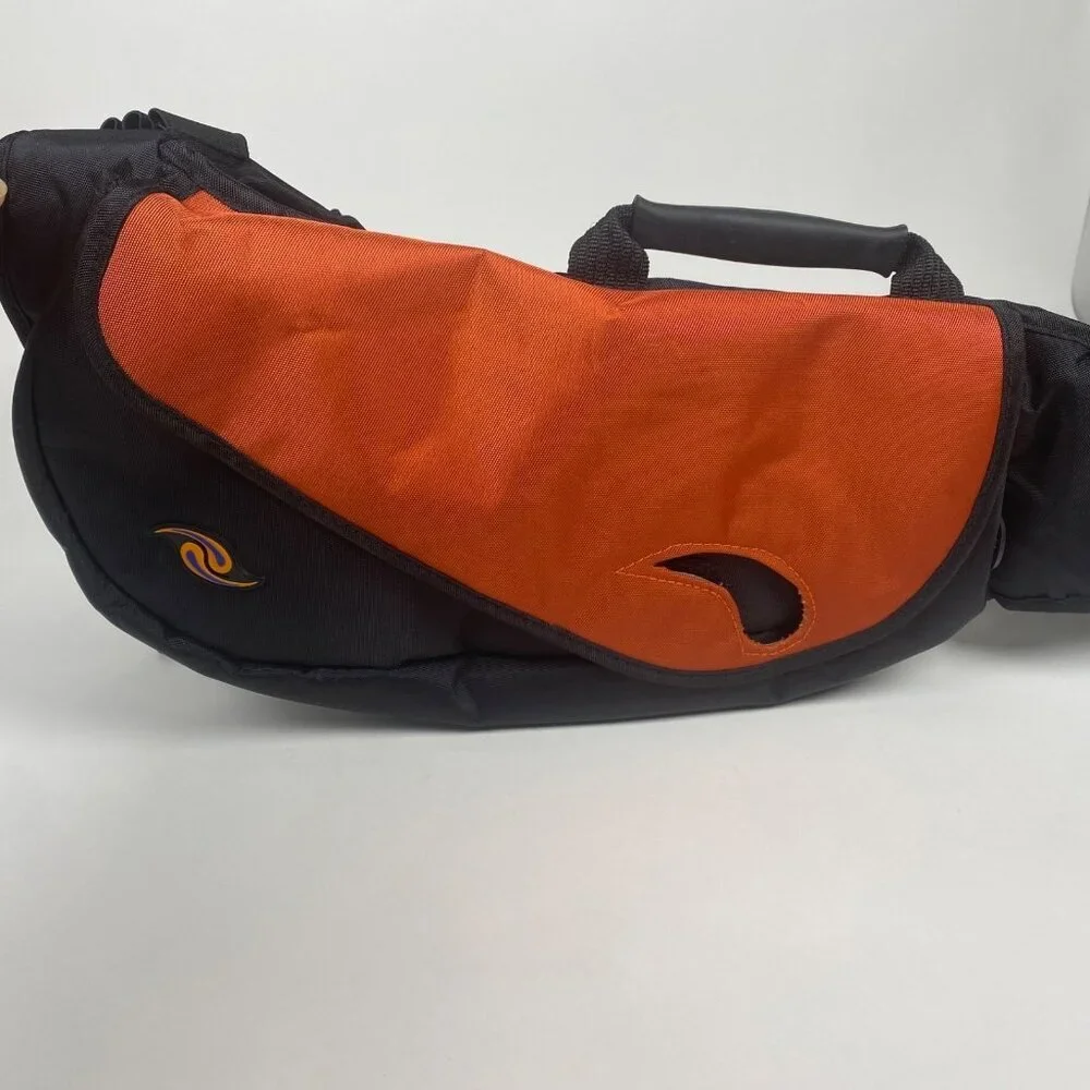 Everki Duel Crossbody Gaming Messenger Bag Sling Backpack Black Orange