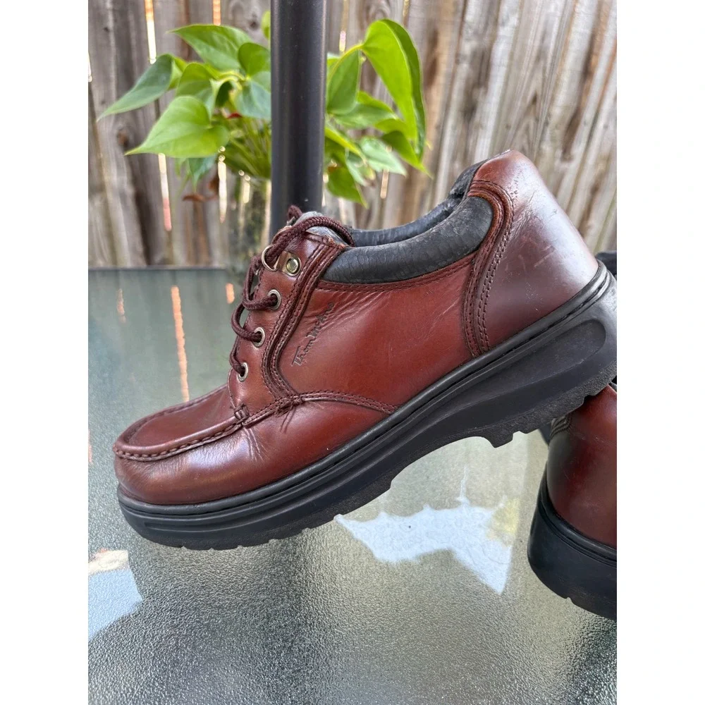 Thom McAn Jeff Mens Brown Leather Moc Toe Oxford Shoes Size 11 2508858