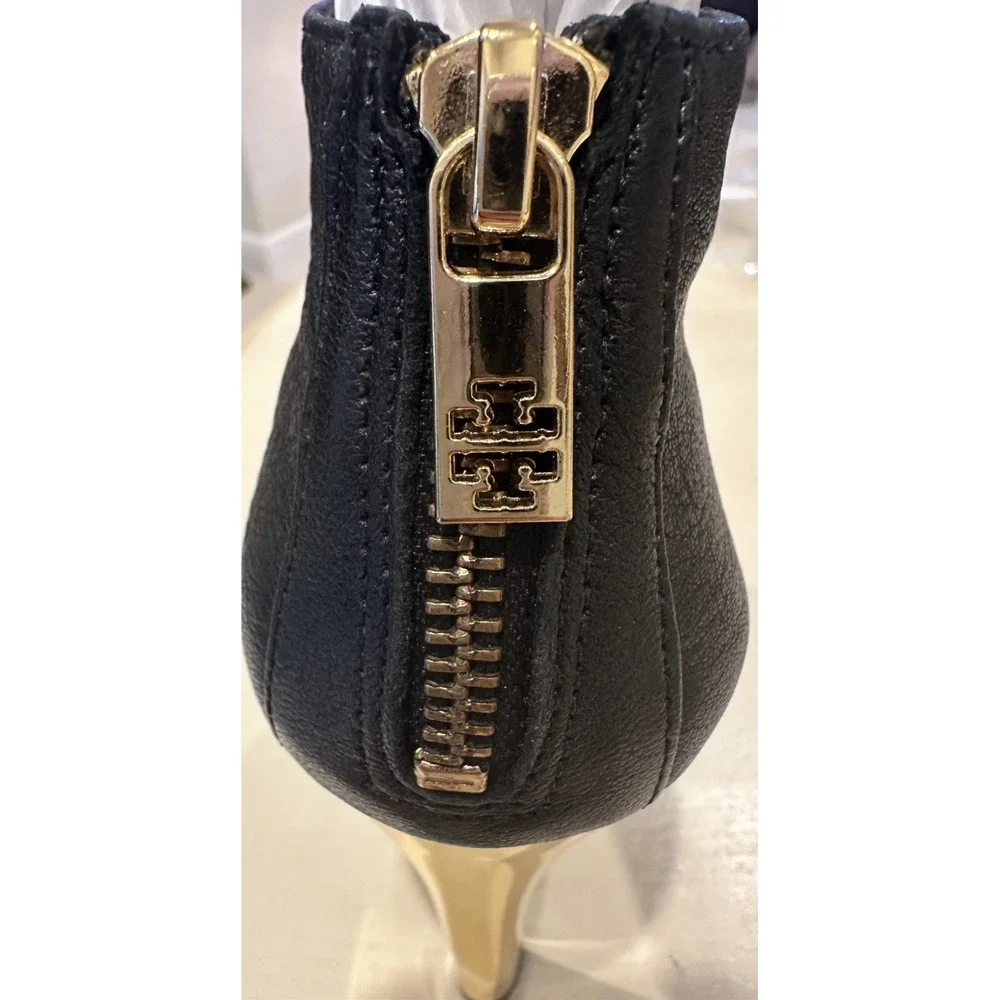 Women's New black Tory Burch booties shoes Leather Booties Size 8