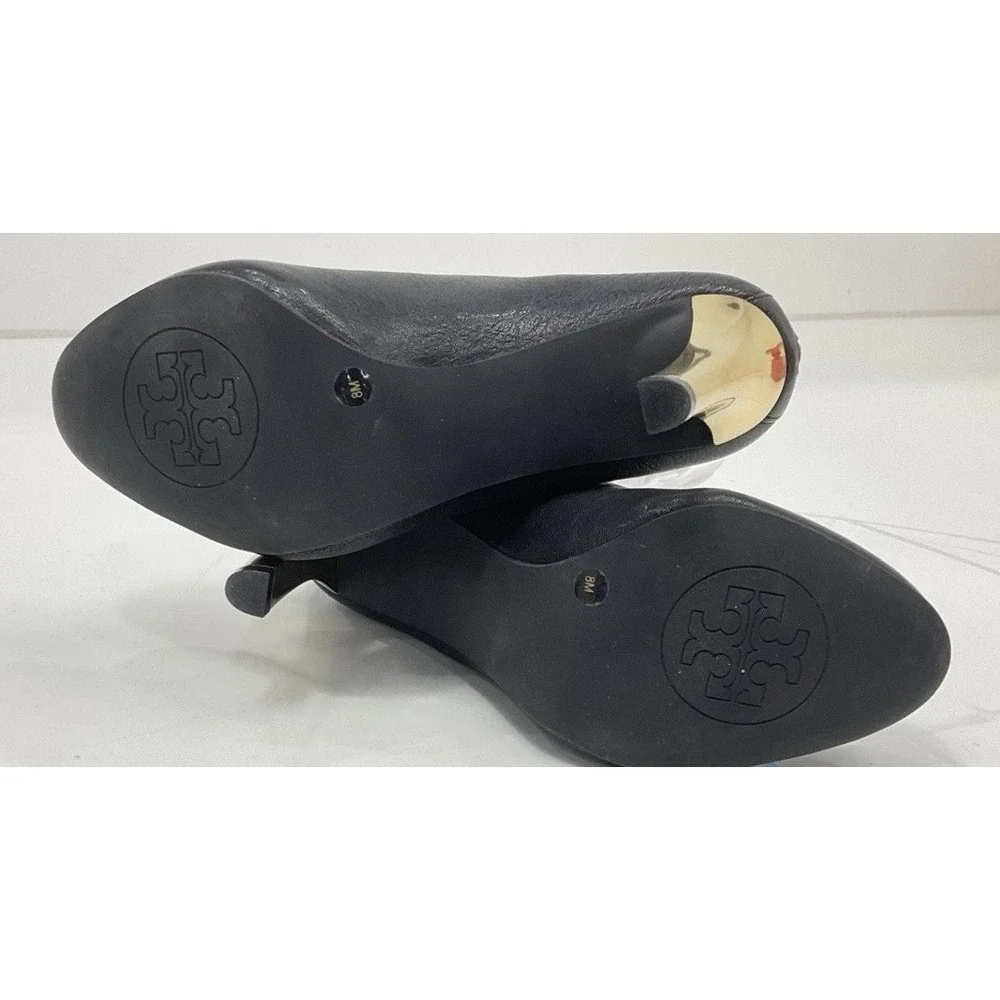 Women's New black Tory Burch booties shoes Leather Booties Size 8
