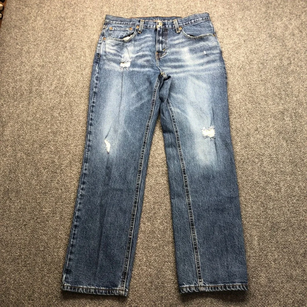 Levis 541 Athletic Taper Mens Blue Distressed Denim Jeans W31 L30