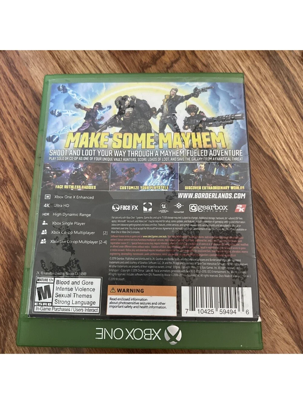 N/A borderlands xbox