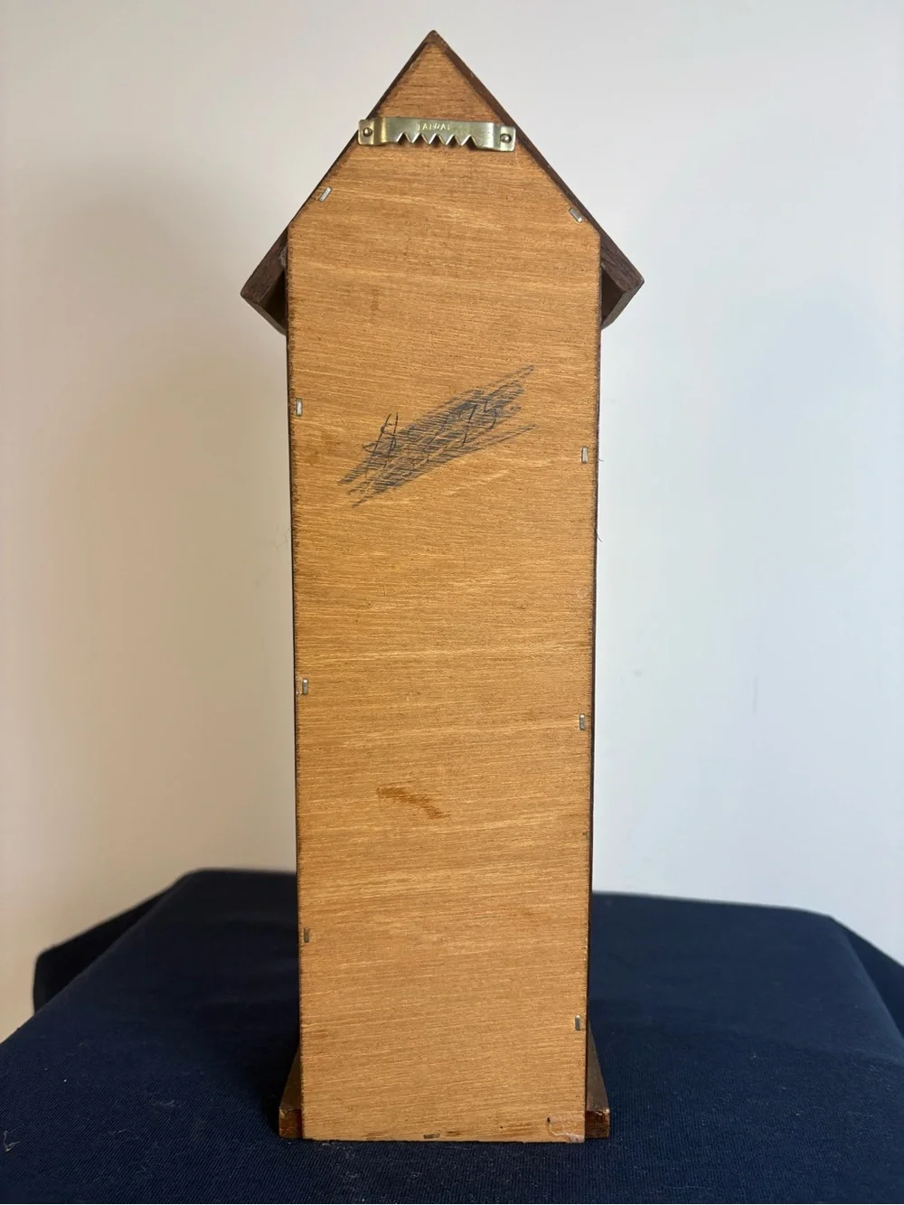 Vintage three-tier wooden Christmas diorama shadow box