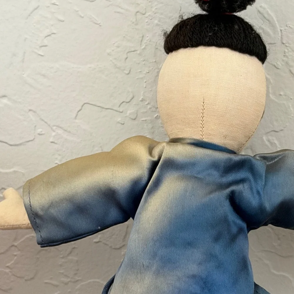 American Vintage blue satin