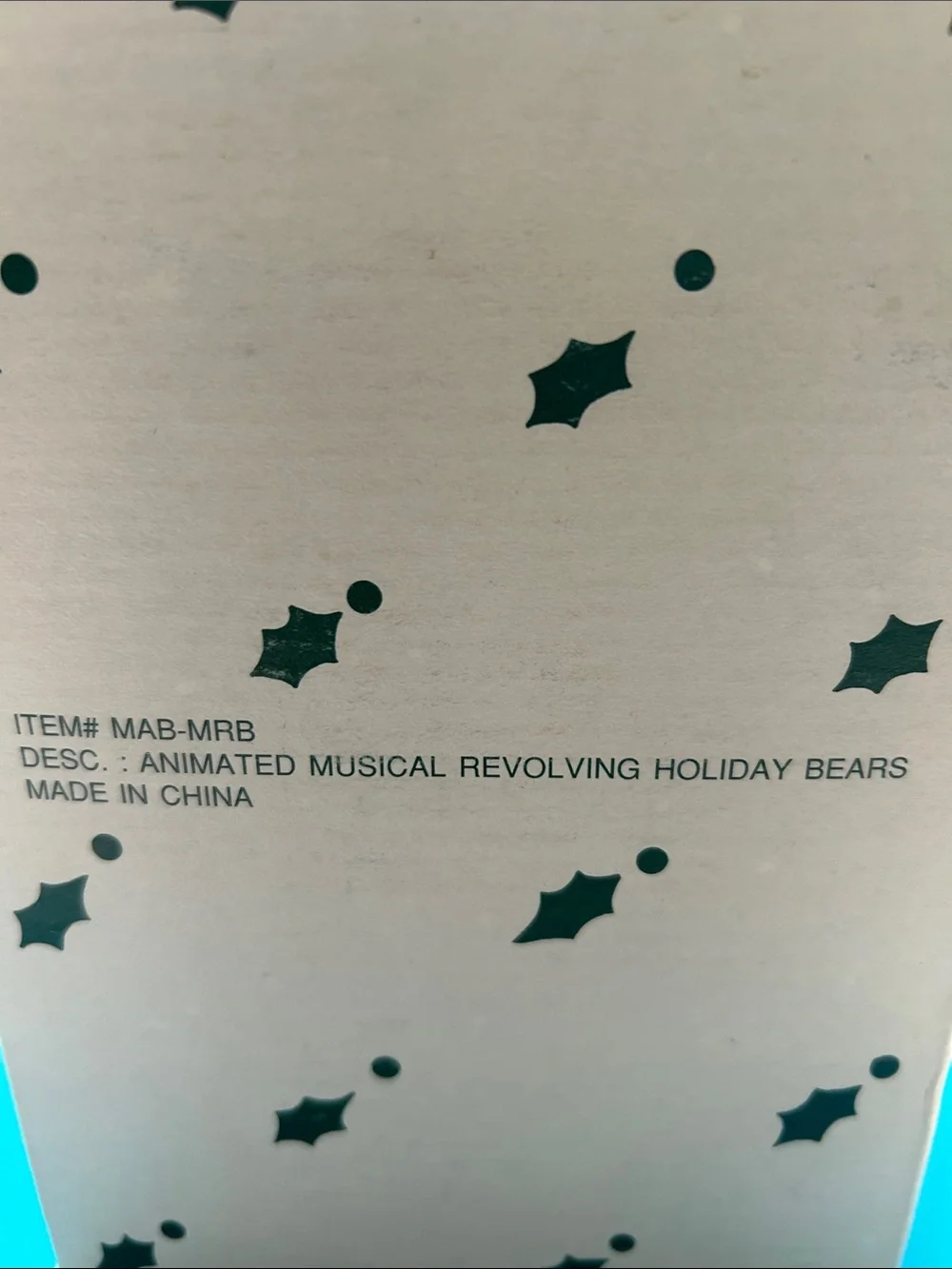 Festive Animated Musical “Jingle Bells” Revolving Holiday Bear 11” Tall New