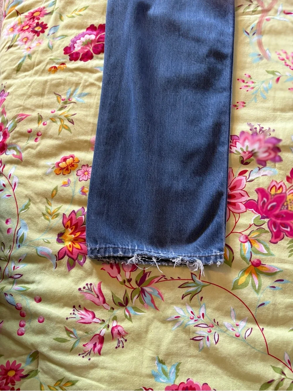 Levi's 505 Blue Regular Straight Medium Wash Blank Tab Jeans 32 x 32 Y2K 90s