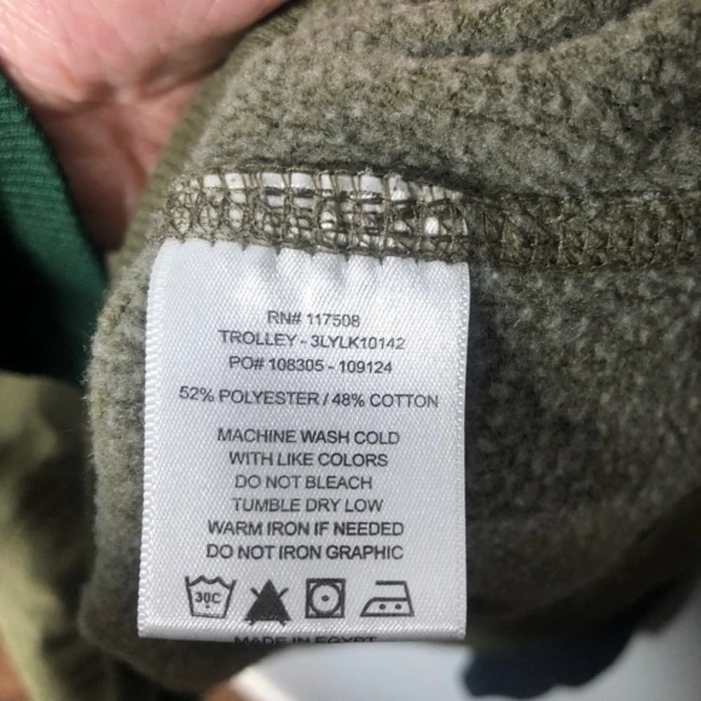 Levi’s olive green & gray hooded sweatshirt hoodie