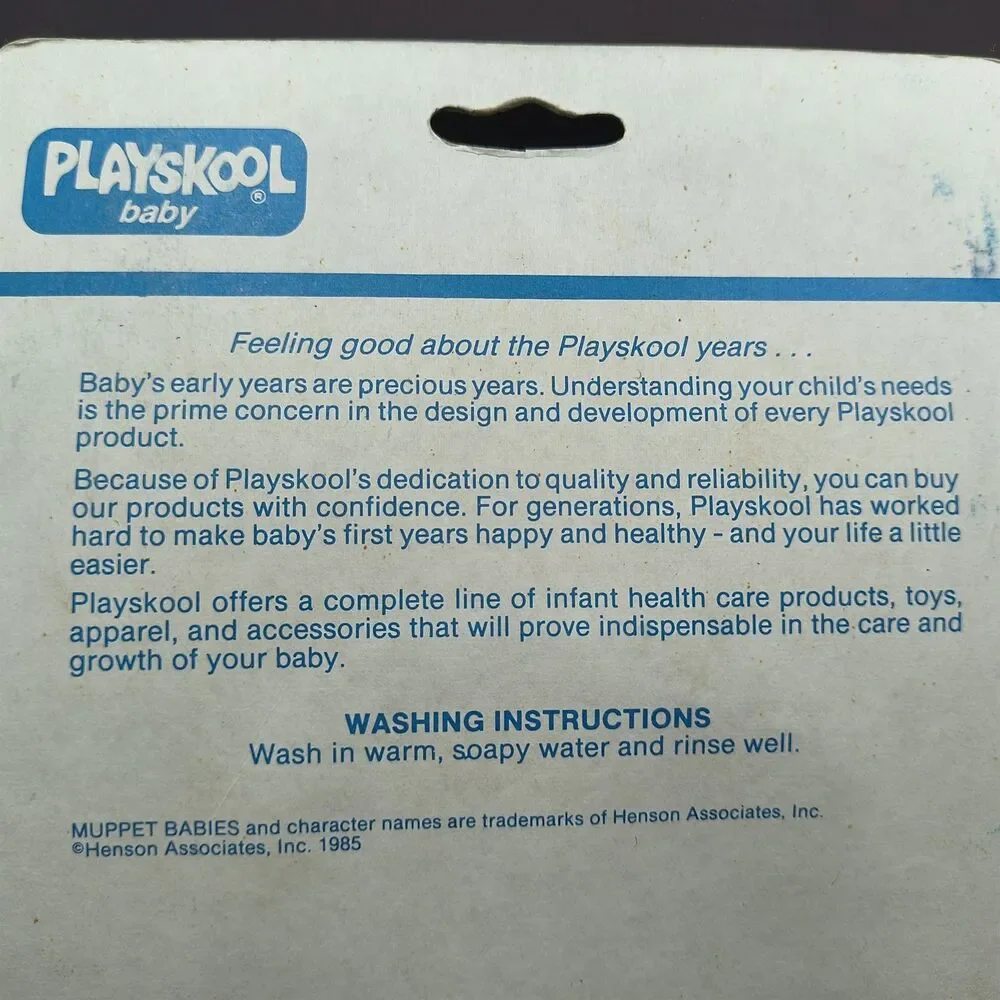 Playskool packaging 1986 come