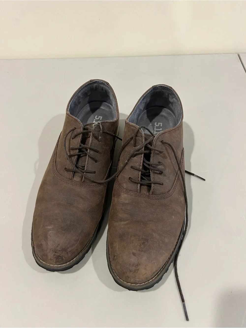 5.11 Tactical Brown Leather Derby Lace-Up Shoes