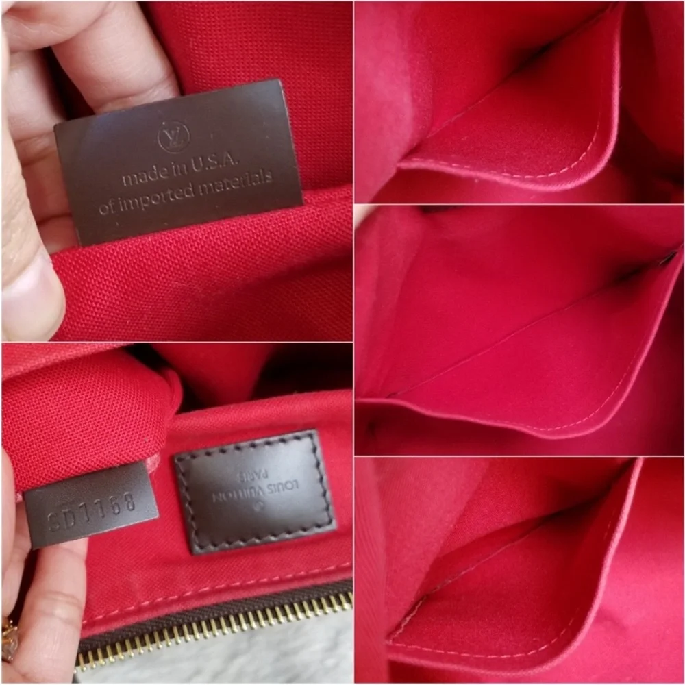 💕Authentic LV Siena MM Satchel Damien Ebene💕