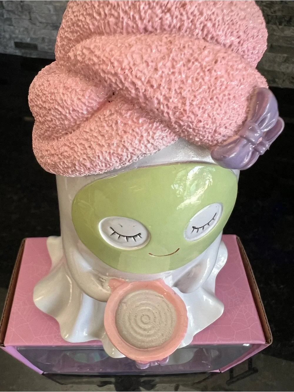 SPA DAY Ghost With Coffee, Towel, Face Mask, Cucumbers & SPA DAY S/P Set-CUTE!!