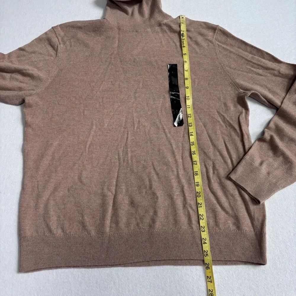 Banana Republic Merino Wool Turtleneck Mens L Camel Tan Preppy Classic NWT