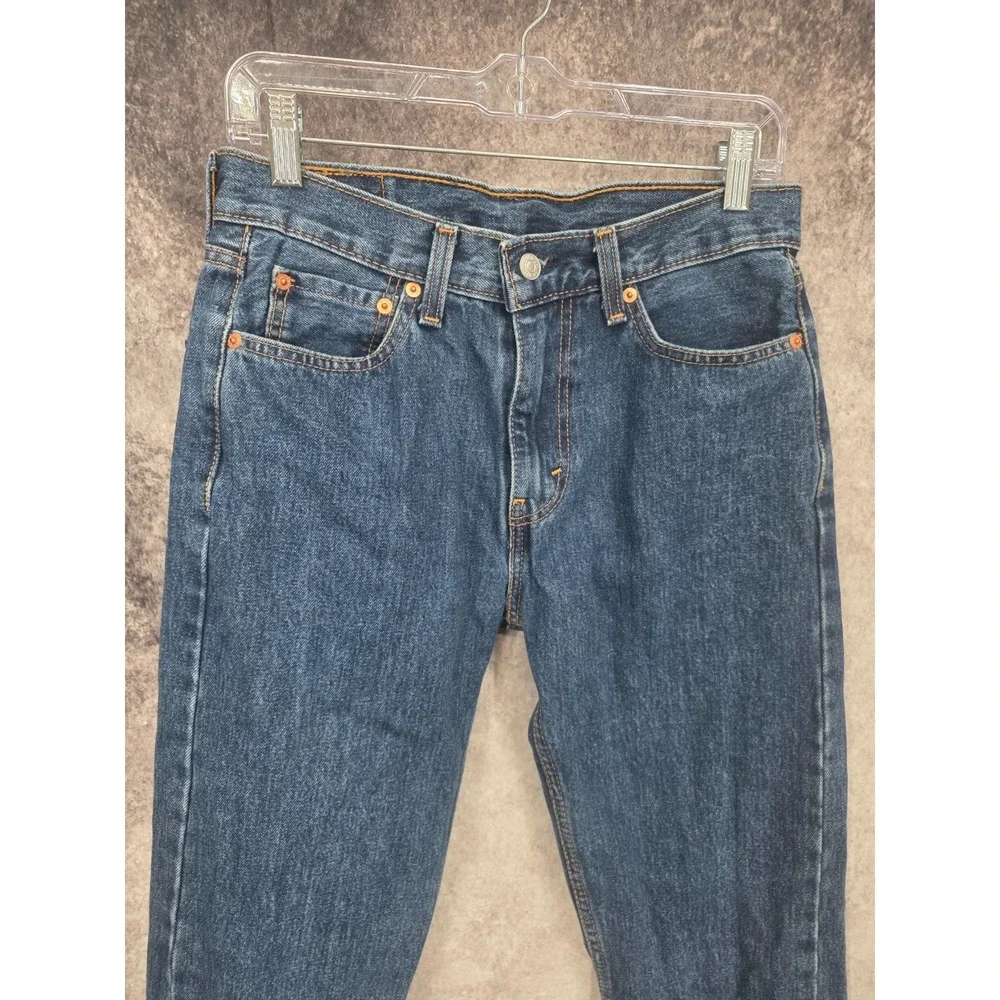 Levis 505 Jeans Mens30 x 32 Blue‎ Denim Straight Fit Medium Wash Cotton