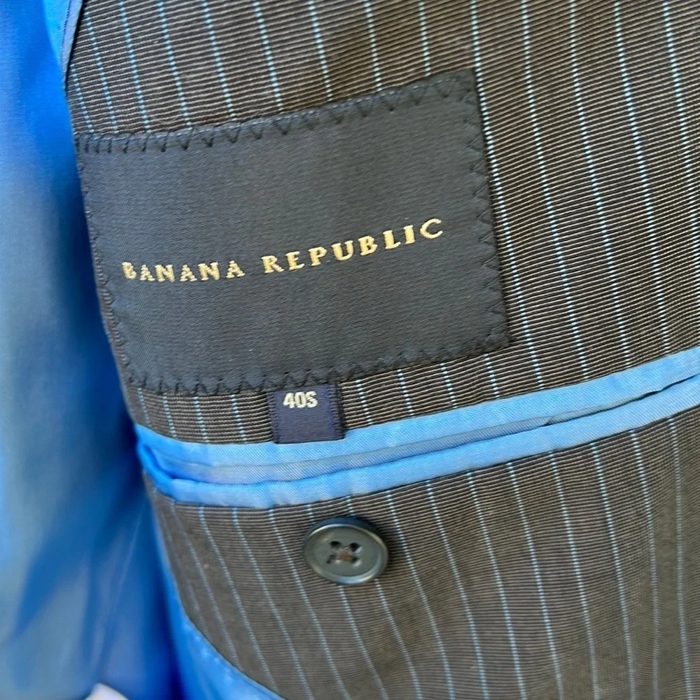 Banana Republic New Men’s Pinstripe Cotton Gray/Blue Sports Coat. Size40S