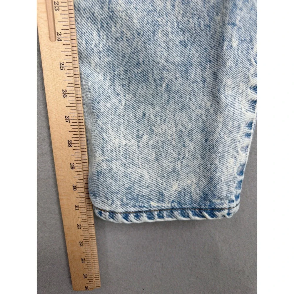 Levis Jeans Men 38x32 Light Blue Acid Wash Relaxed Fit Tapered Orange Tab 90s