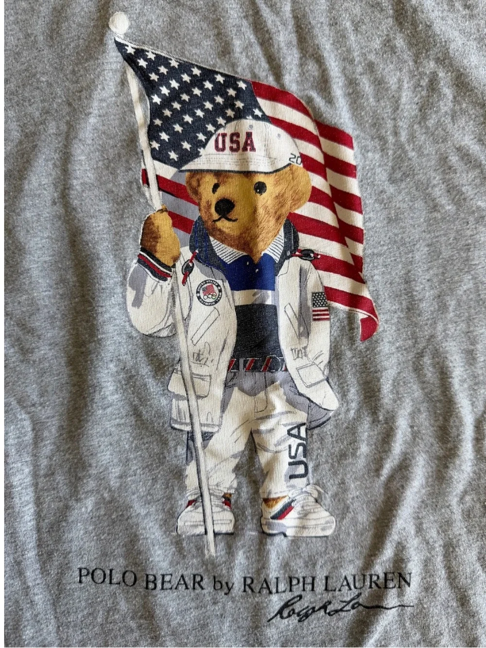 Polo Ralph Lauren Team USA Tokyo Olympics 2020 Polo Bear T Shirt M Americana