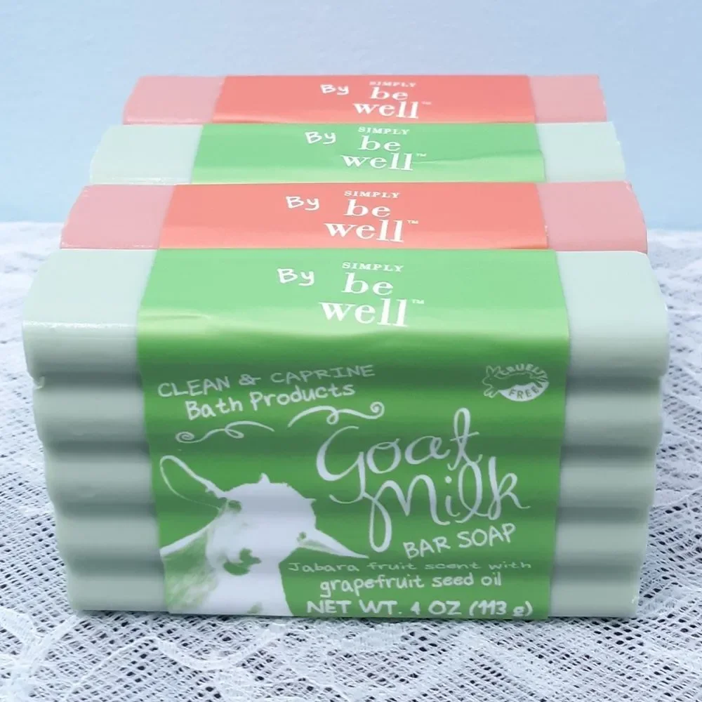6 Goat Milk Bar Soap Clean Caprine Simply Be Well Jabara Fruit Papaya red green