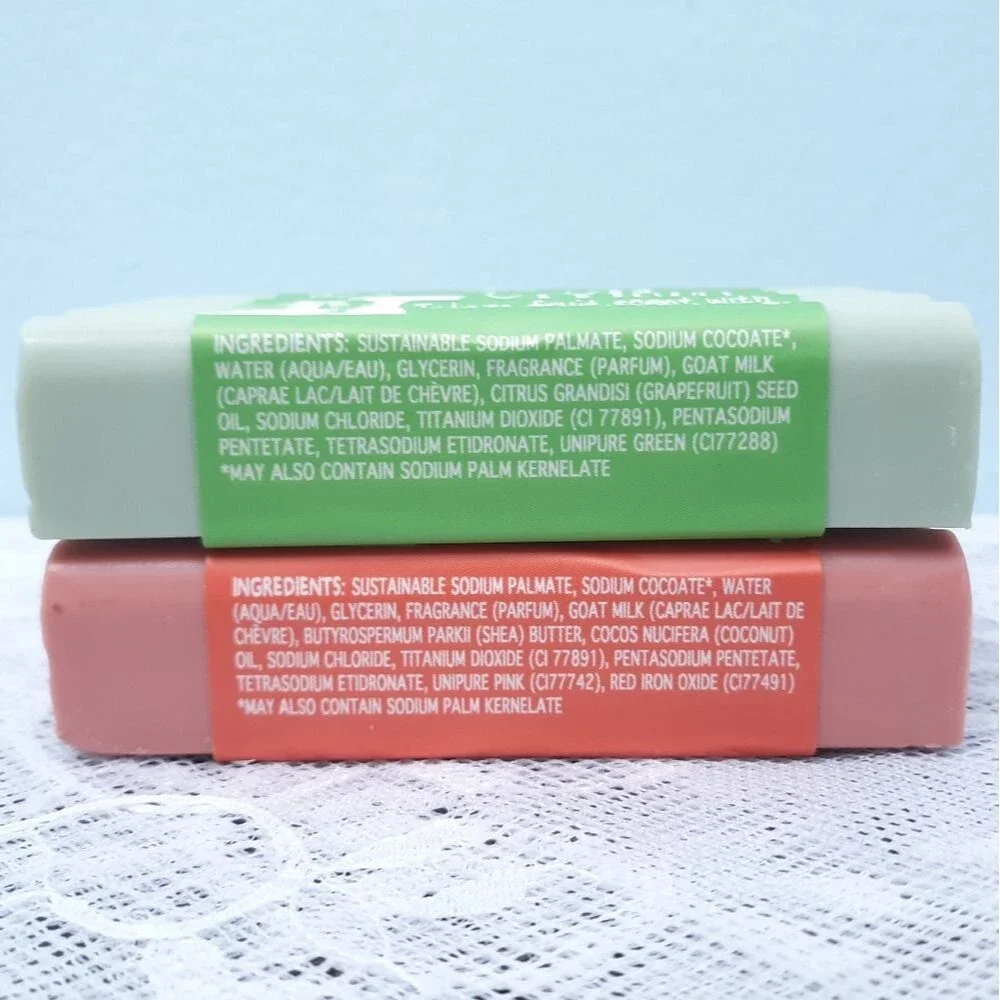 6 Goat Milk Bar Soap Clean Caprine Simply Be Well Jabara Fruit Papaya red green