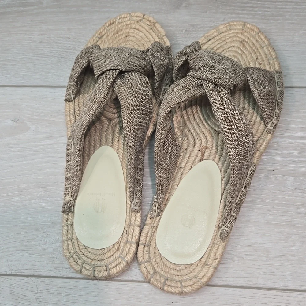 House Of Harlow 1960 Women's Tan Espadrille Sandals Shoes Sz 6.5