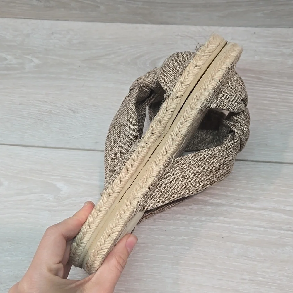 House Of Harlow 1960 Women's Tan Espadrille Sandals Shoes Sz 6.5