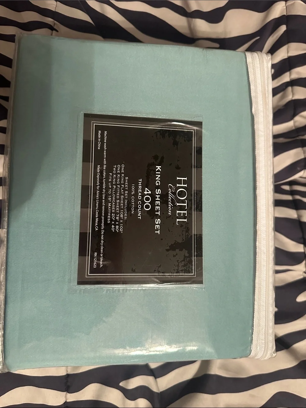 Hotel Collection King Sheet Set in Light Teal
