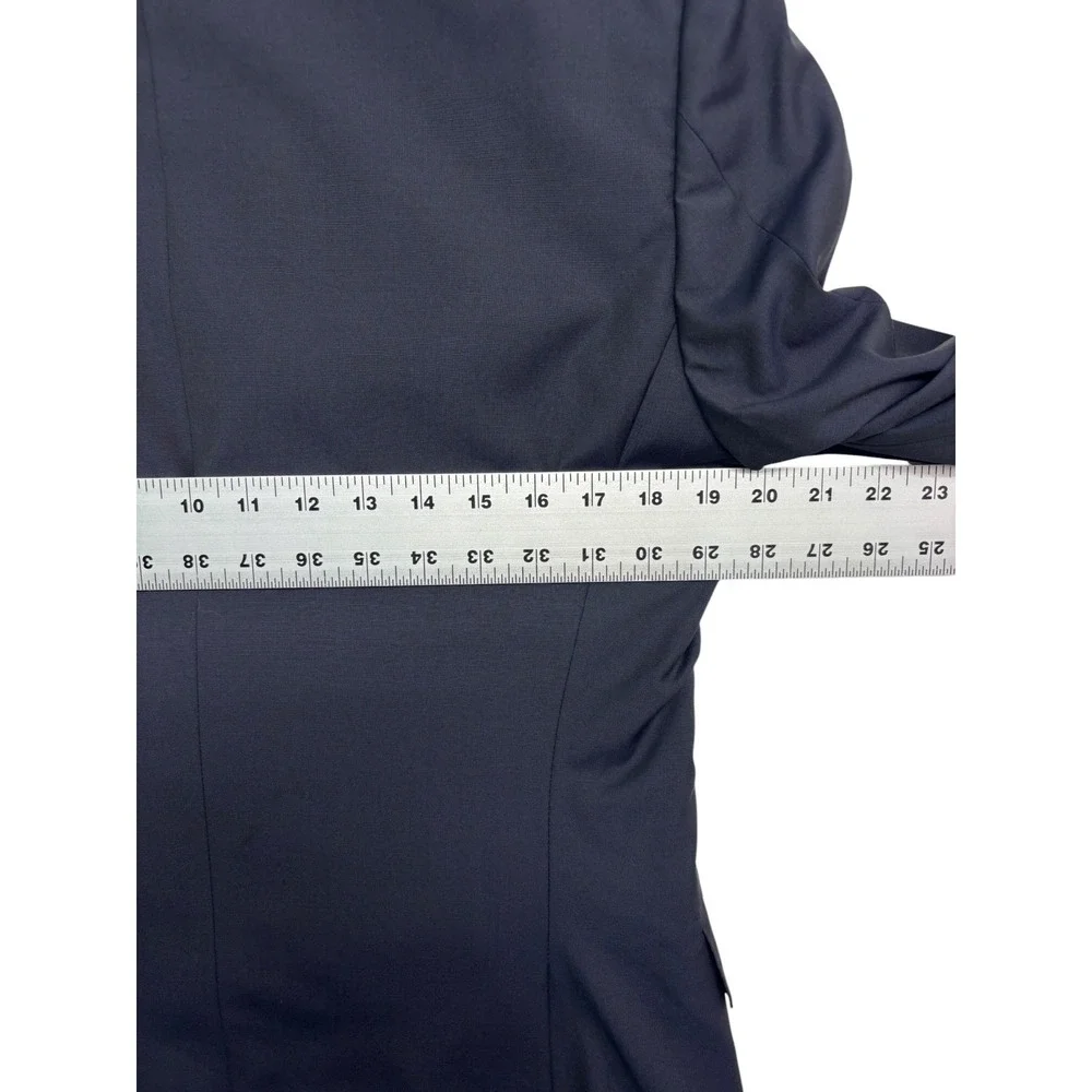 Hugo Boss 36R 31x30 Navy Blue 2pc Pant Suit The James3/Sharp5 Wool Flat Front