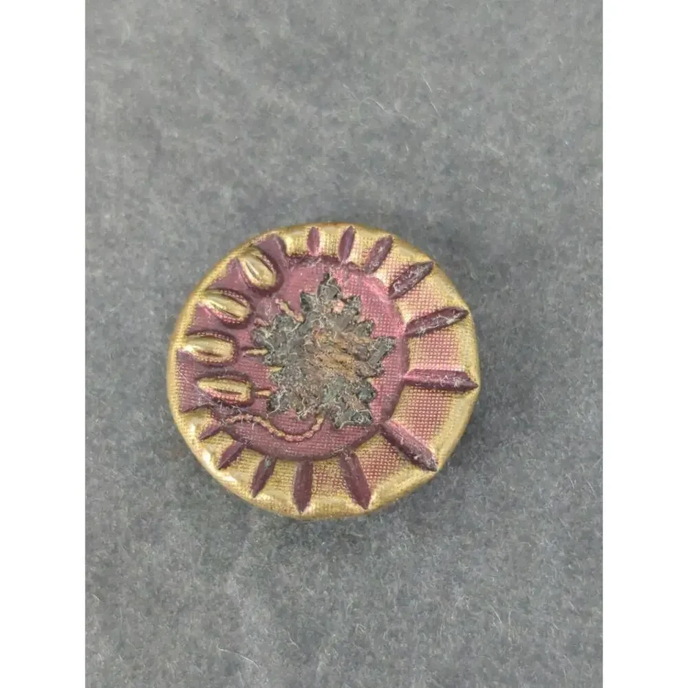 LOT Z of 10 Antique Vintage Victorian Brass Mixed Materials Buttons ESTATE FIND