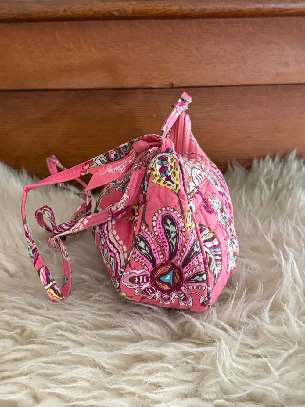 Vera Bradley ‘Call Me Coral’ Pink Paisley Satchel with Matching Wallet