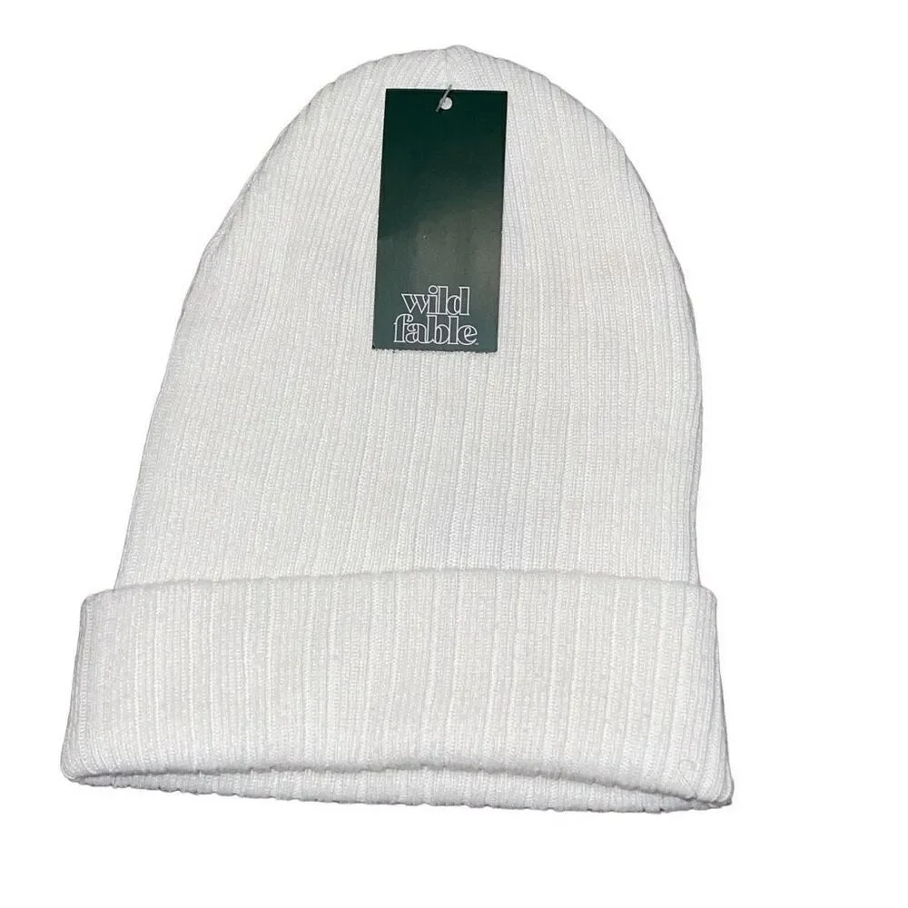 Wild Fable Knit Women’s Beanie Winter‎ Hat Cream NWT One Size