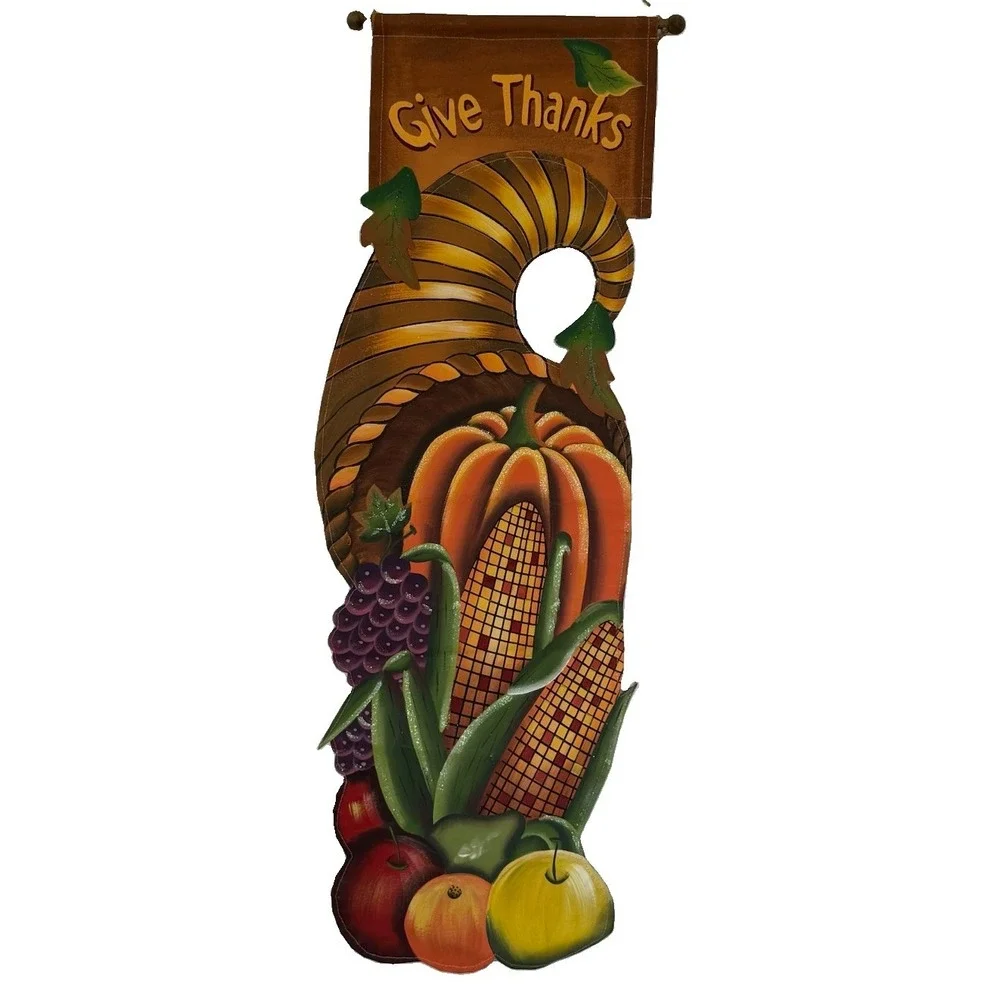 Give Thanks Cornucopia Wall Hanging 52