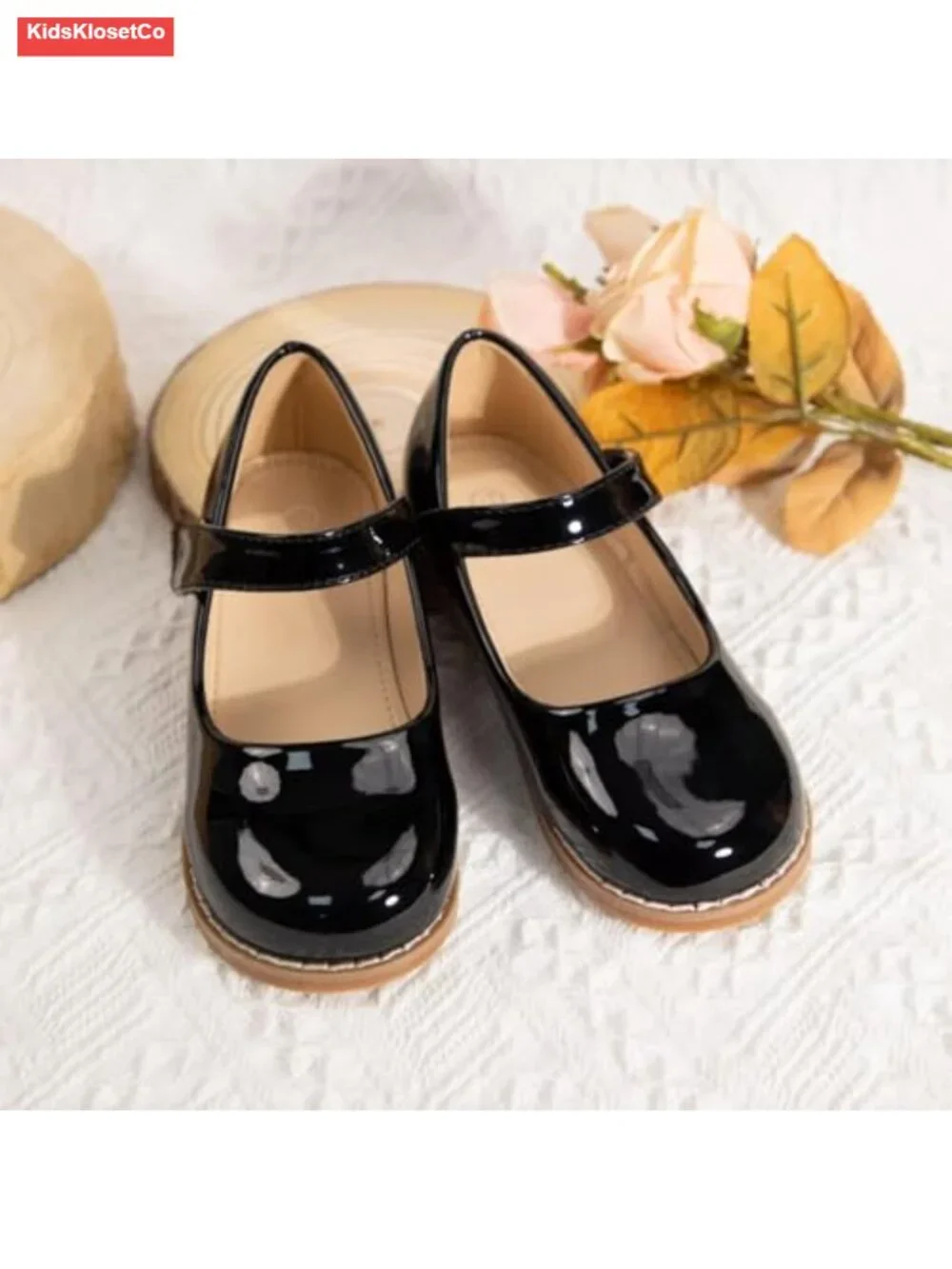 Toddler Girls Mary Jane Flats Faux Leather Bowknot Princess Dress Shoes Slip-On