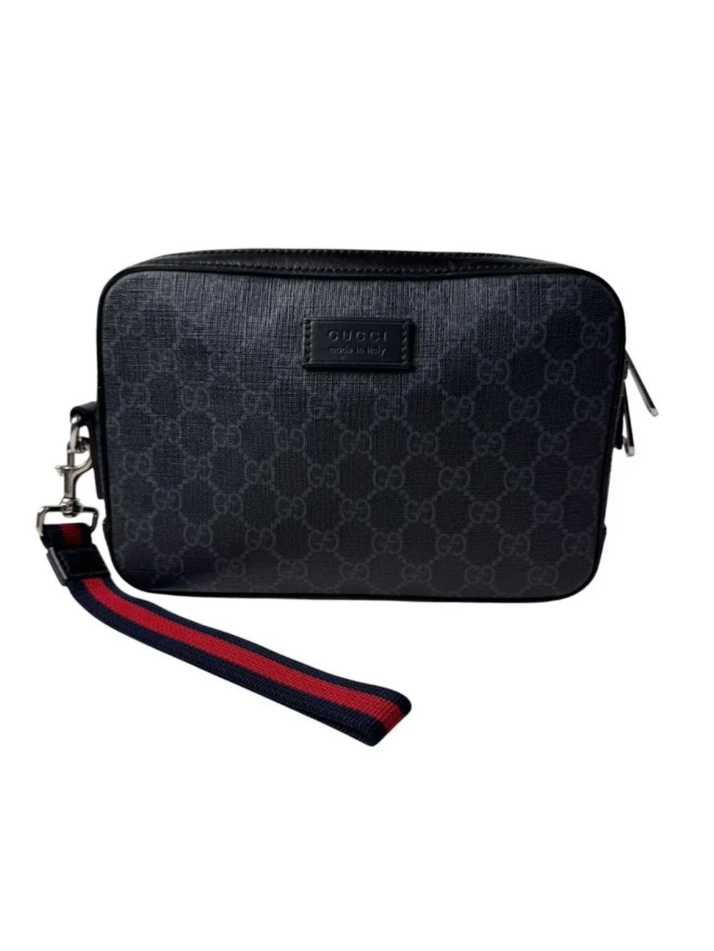 Gucci GG Supreme Pouch Clutch Black