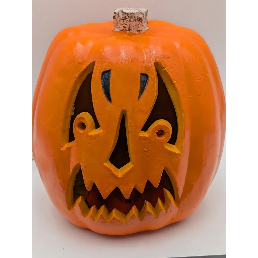 Paper Magic Group Jack O Lantern Orange‎ Vintage 1998 Light Up Pumpkin Decor a