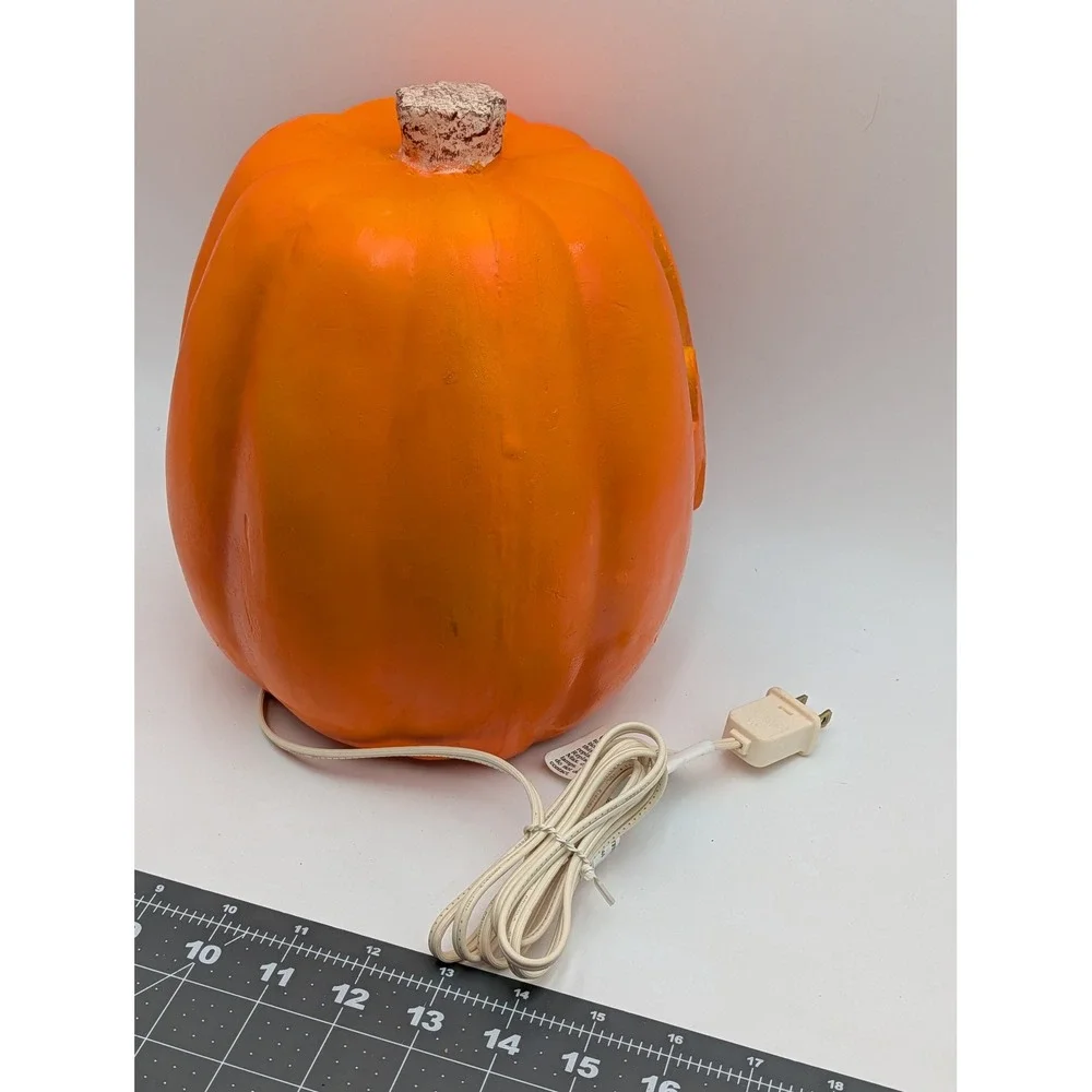 Paper Magic Group Jack O Lantern Orange‎ Vintage 1998 Light Up Pumpkin Decor a