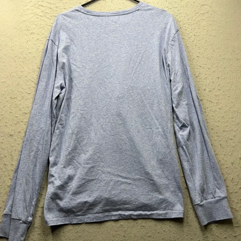 Polo Ralph Lauren Mens Long Sleeve T-Shirt Blue Heather Pony Logo Large 2212