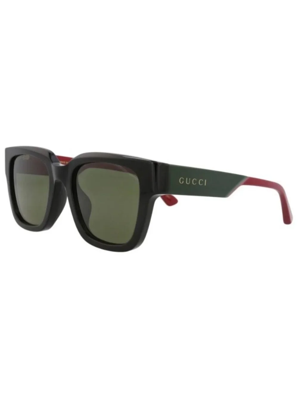 New Gucci Mens Square/Rectangle Black Red Green Fashion Designer Sunglasses