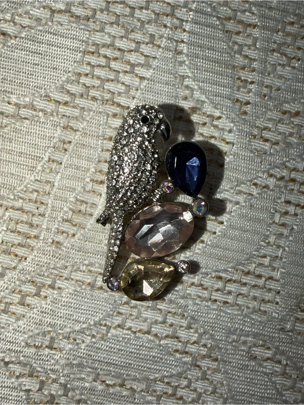 Vintage crystal parrot