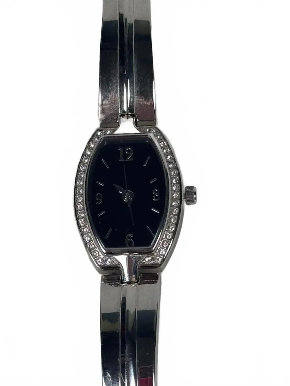 Women's Crystal Dial Barrel Dress Watch Black FMDWS030 WORKING