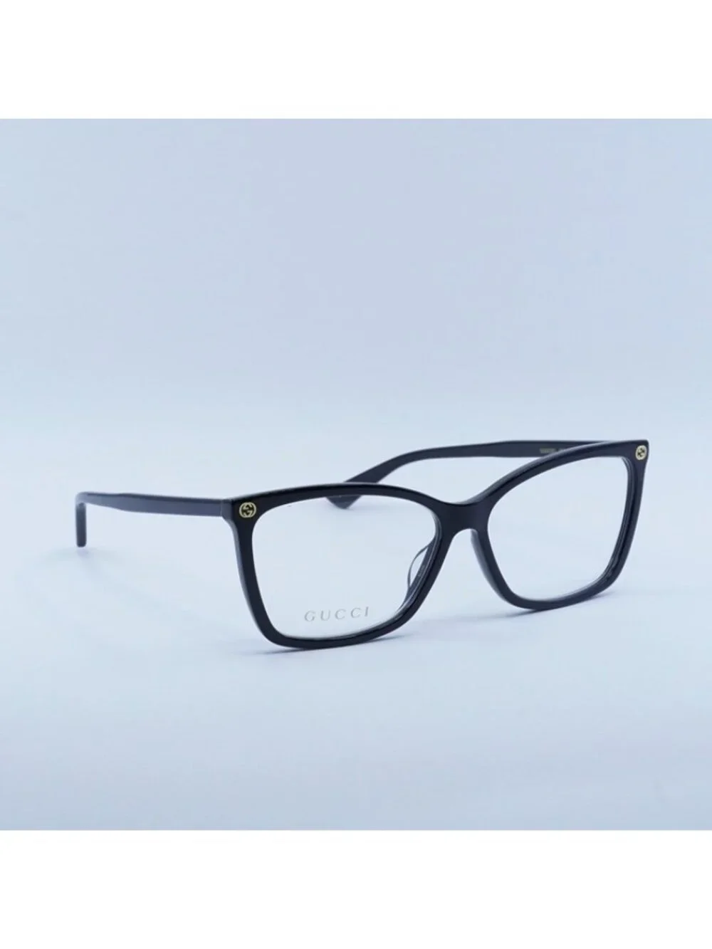 Gucci GG0025O 001 Eyeglasses Black Cat Eye Frame