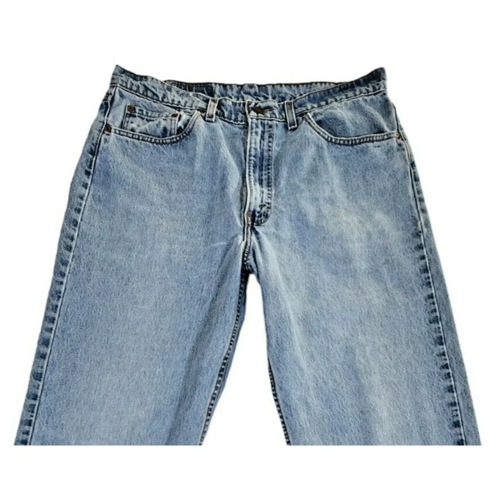 Vintage 90s Levis 550 Relaxed Fit Jeans Mens 38x32 (Fits 36x32) Blue Baggy Denim