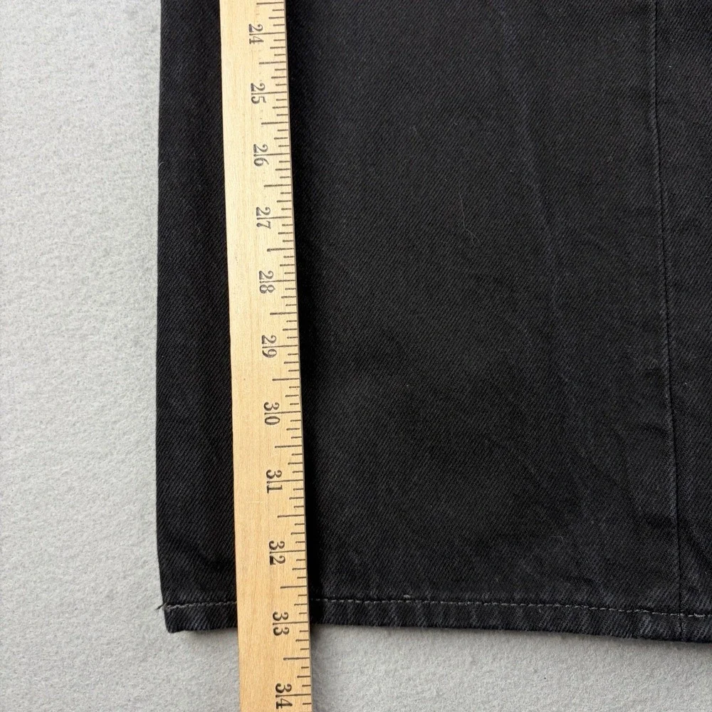 Levi's 501 Jeans Men's 40x34 Fits 40x33 Black Straight Leg Denim