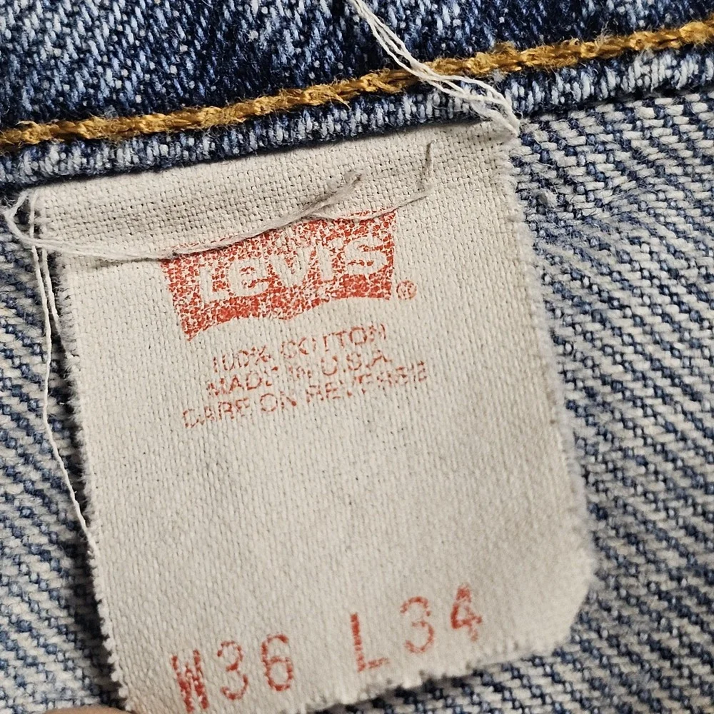 Vintage Levis 15951 Orange Tab Jeans Mens 36x34  Relaxed Fit Tapered‎ 90s 550