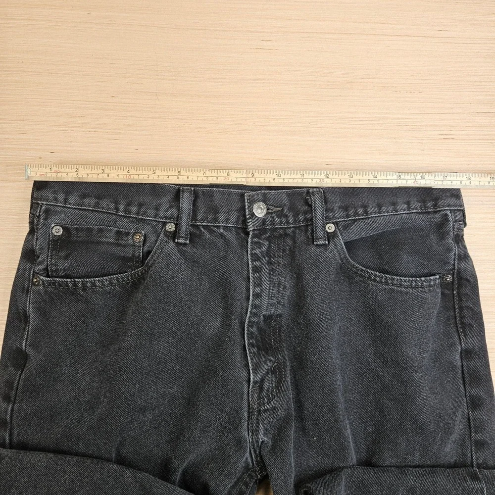Lot of 2 Levis 505 Jeans Mens 38x30 Fit 36x28 Black Regular Fit Straight Leg