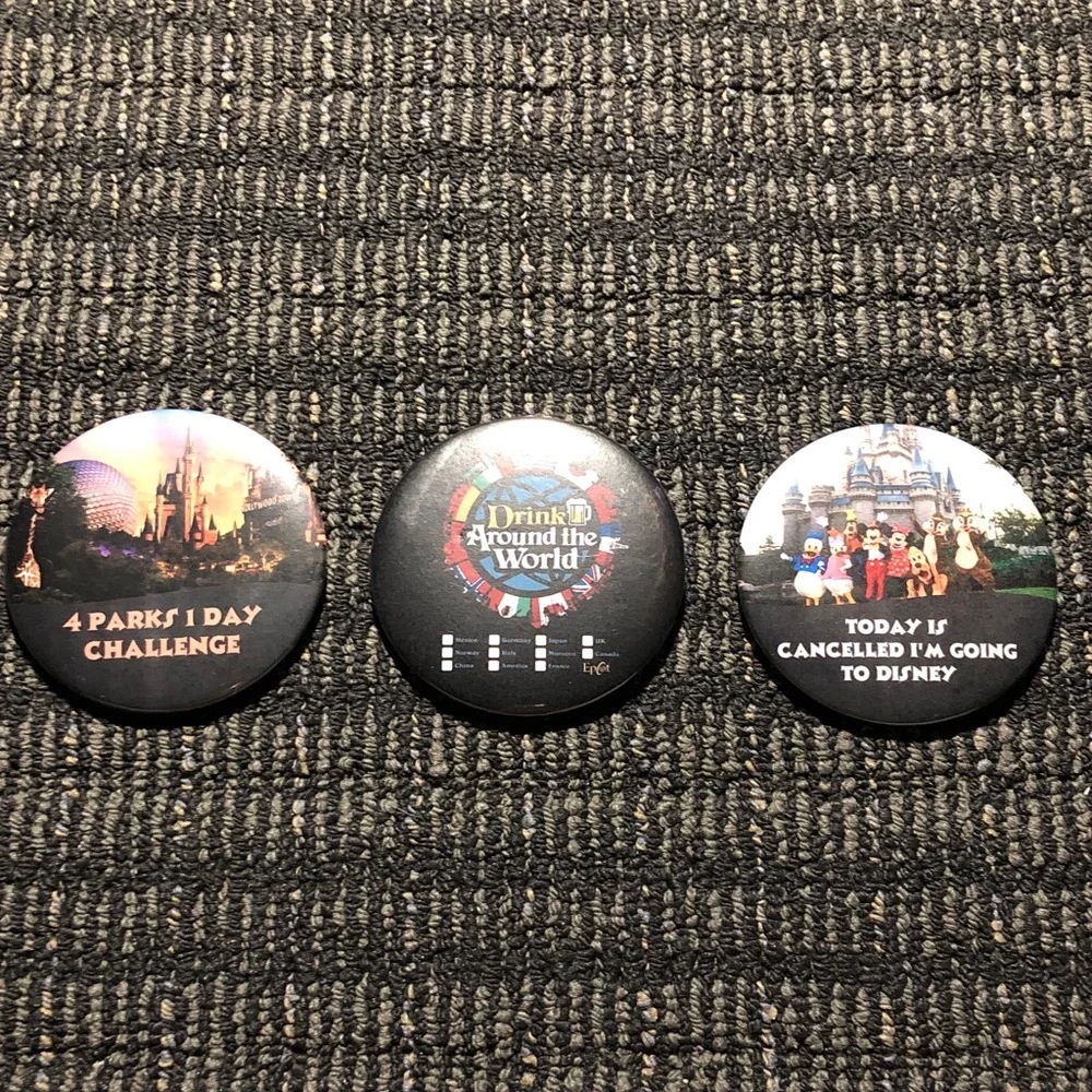 Custom Made Disney Themed Brooch Set