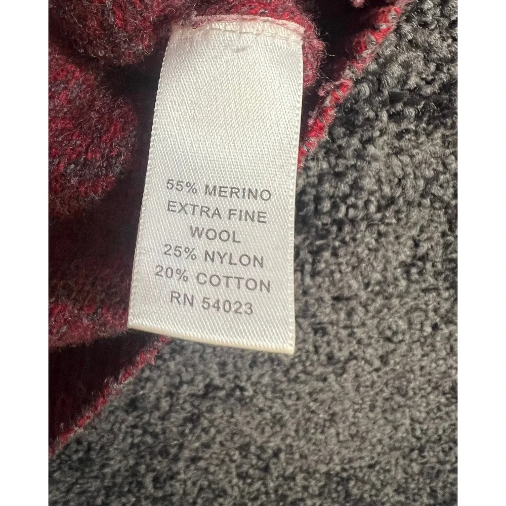 Banana Republic Mens XXL Red Merino Wool Blend Pullover Button Sweater‎