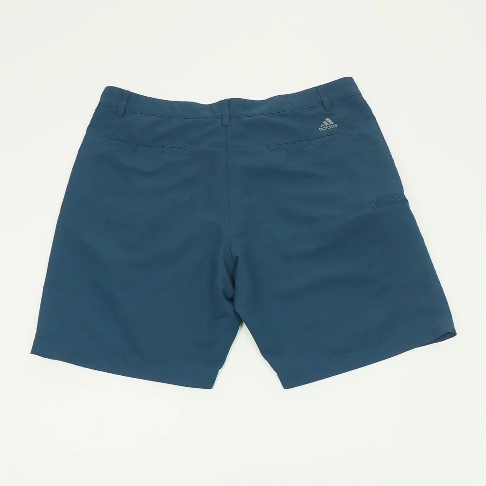 Adidas Golf Shorts Mens 38 Dark Blue Flat Front Casual Performance Tech Blend