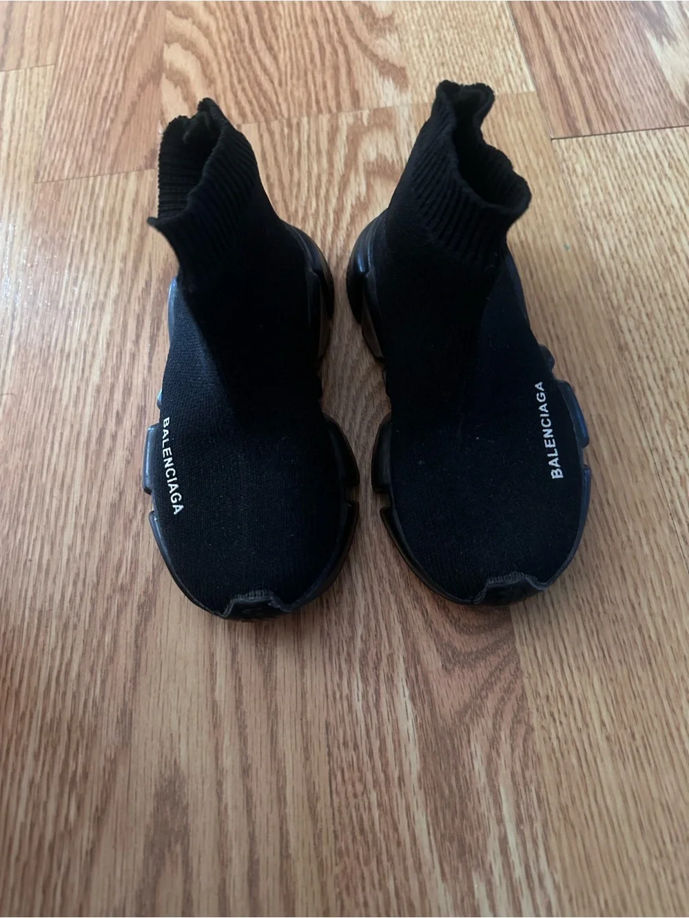 Balenciaga Kids Black Stretch Sock Sneakers
