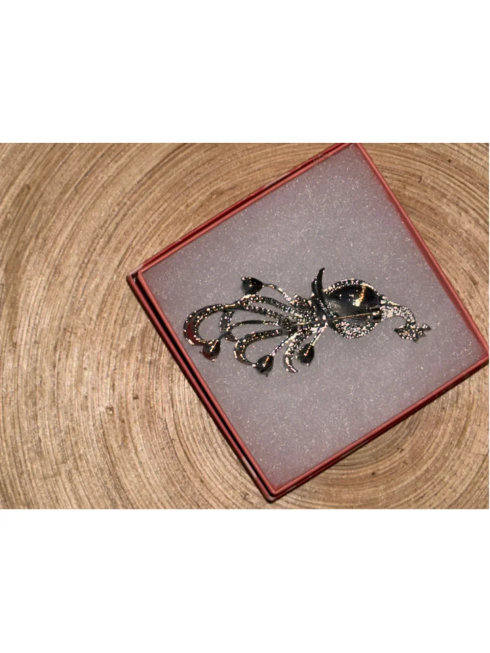 Women's Boutique Peacock Brooch Silver and Green